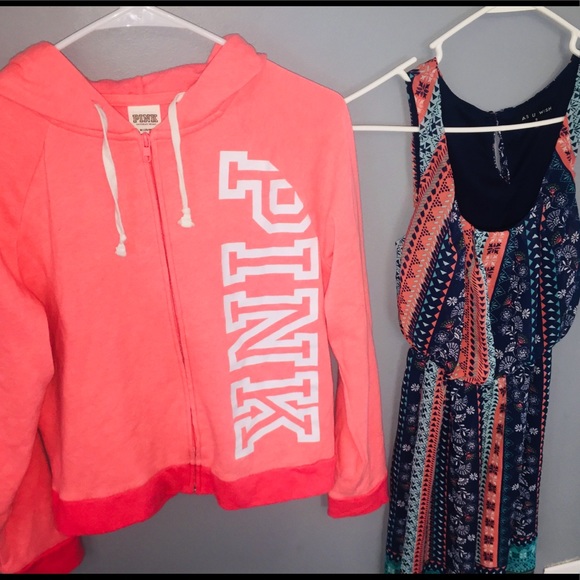 Woman’s romper & VS PINK jacket outfit - Picture 2 of 8